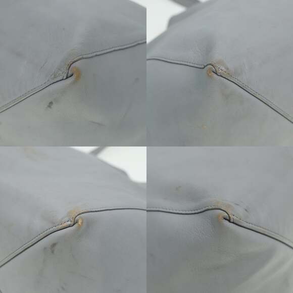 CELINE Horizontal Cabas Tote Bag Leather Light Blue - Picture 10 of 12